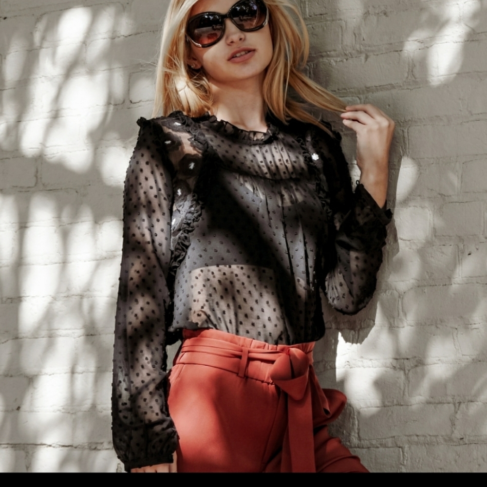 ♥️New Pol dot lace top - Picture 2 of 11